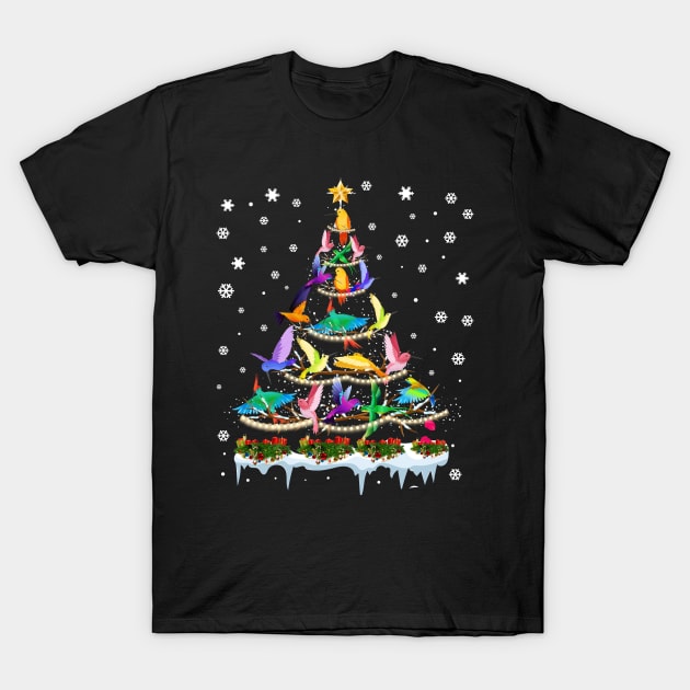 Hummingbirds Christmas Tree Gorgeous T-Shirt by abubakarBaak